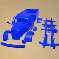 OPEL BLITZ 1940 PRINTABLE TRUCK BODY IN SEPRATE PARTS | 3D