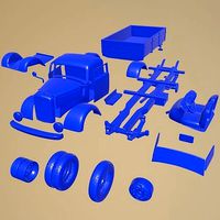 OPEL BLITZ 1940 PRINTABLE TRUCK IN SEPRATE PARTS | 3D