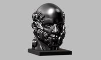 human robot head bust a04 | 3D