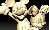 Mickey and Minnie mouse for 3D print | 3D