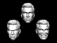 HOMELANDER x 3 HEADS BUNDLE  HEAD FOR 6 INCH ACTION FIGURES | 3D