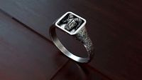 Aries Skull zodiac ring signet | 3D