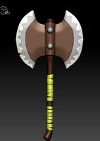 Axe Battle Axe Yellow from brawlhalla | 3D