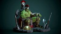 hulk on throne | 3D