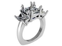 3-Stone Diamoand ring 1915 3D print model | 3D