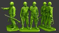 American soldiers ww2 laugh A15 | 3D