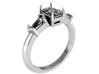 Round Diamond Ring 1875 3D print model | 3D