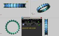 emerald cut eternity ring | 3D
