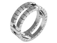 Fashion 2-Row ring 1852 3D print model | 3D