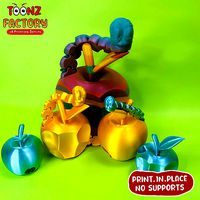 FLEXI PRINT-IN-PLACE APPLE WORM ARTICULATED | 3D
