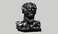 skull robot bust a08 3d print model | 3D