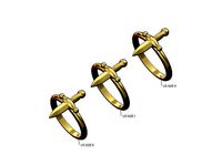 Simple dagger fashion ring US sizes 6 7 8 | 3D