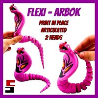 Pokemon Flexi Arbok articulated no supports snake cobra | 3D