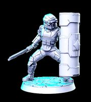 Shinra Riot Trooper Final Fantasy 32mm Pre-supported | 3D