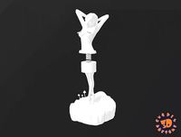 TOPLESS VERSION HULA GIRL DANCER | 3D