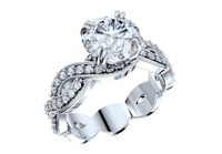 Twisted Engagement Ring Center Diamond 1-30 Carats- LJP01 | 3D