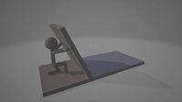 3D Design Brave Stickman bookshelf | 3D