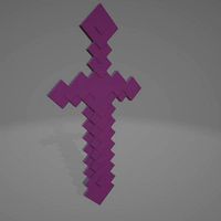 Minecraft Diamond Sword Design  | 3D