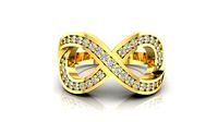 Ring M48 The luxury female ring with gems wedding | 3D