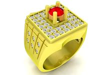 elegant korea diamond men ring 3830 | 3D