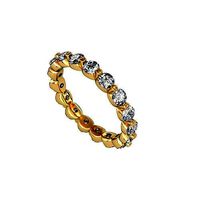 wedding band round stones | 3D