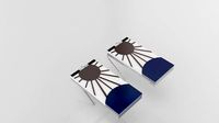 Hanafuda earring from kimetsu no yaiba Demon Slayers | 3D