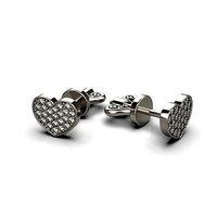 Earrings in the shape of a heart | 3D