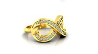 Ring M47 The luxury female ring with gems wedding | 3D