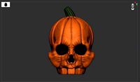 Halloween skull pumpkin | 3D