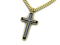 Men Cross black enemal | 3D