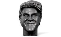 Jay Leno 90s look 3D portrait sculpture | 3D