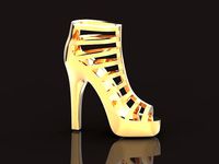 fashionable pendant womens shoes half boots 480 | 3D