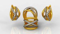 Ring and Earrings jewelry set 3d print model A40 | 3D