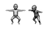 Newborn baby boy high detailed | 3D