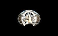 ANILLO CABALLO EN FORMA DE HERRADURA SIN ENGASTE | 3D