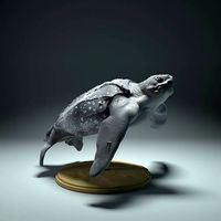 Leatherback Sea Turtle Swim  | 3D