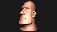 Easter Island Moai Statue with base | 3D