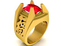 China diamond men ring with letter Happy 3370 | 3D