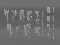 power axes chain axes and bubotic axes | 3D