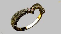 Ring Leaves Twig | 3D