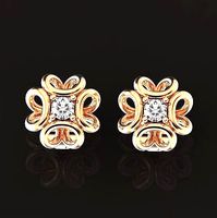 stylish stud earrings with a pattern 441 | 3D
