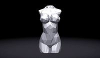 Female Torso Triangulated Stylized | 3D