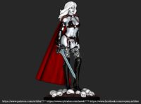 lady death sword and scythe | 3D