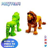 Flexy Lion Articulated Print In Place | 3D