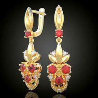 Exclusive Earrings model 3D printable model 0087 | 3D