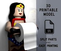 Wonder Woman Toilet Paper Holder Printable | 3D