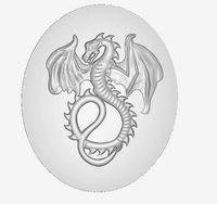 DRAGON BAS RELIEF FOR CNC CARVING AND ENGRAVING | 3D