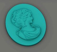 QUEEN CAMEO BAS RELIEF FOR CNC WOOD STONE ENGRAVING | 3D