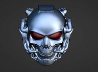 Custom Space Marine helmet like as Cyber Skull  | 3D