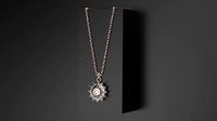 Floral Diamond 3D Model Pendant | 3D